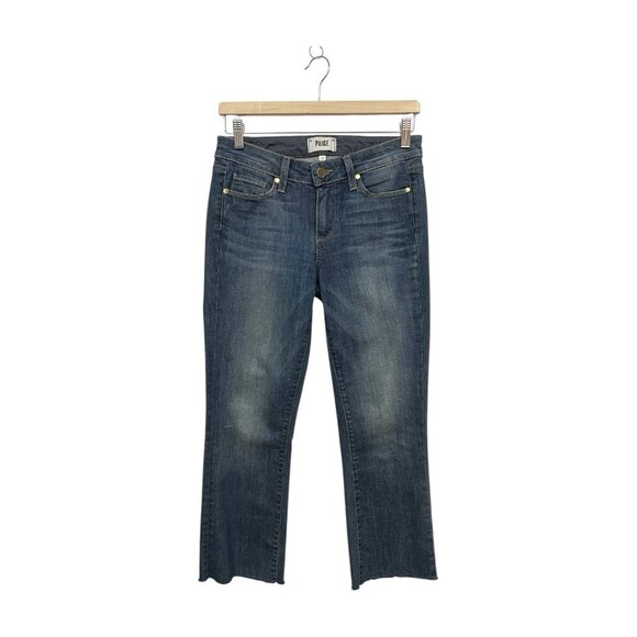 PAIGE Denim - Paige Riley Crop Flare Size 27 Dark Blue Jeans